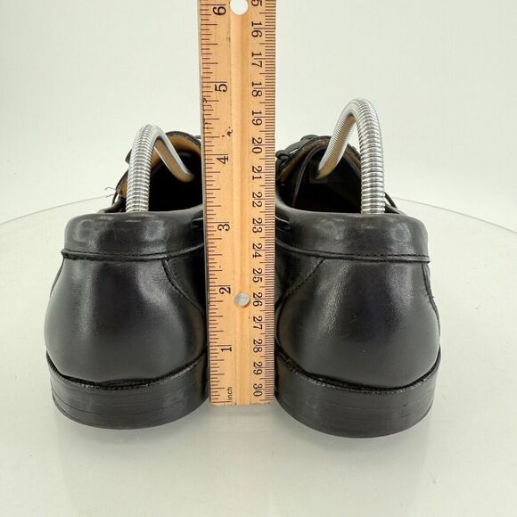 Allen Edmonds Alton Loafers Men\'s Size 11.5 B Black Leather Kittie Bow Tie  Shoe main image 4